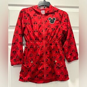 Disney Junior Minnie Mouse hooded raincoat Size 6X Girls Winter Coats Cute Dots